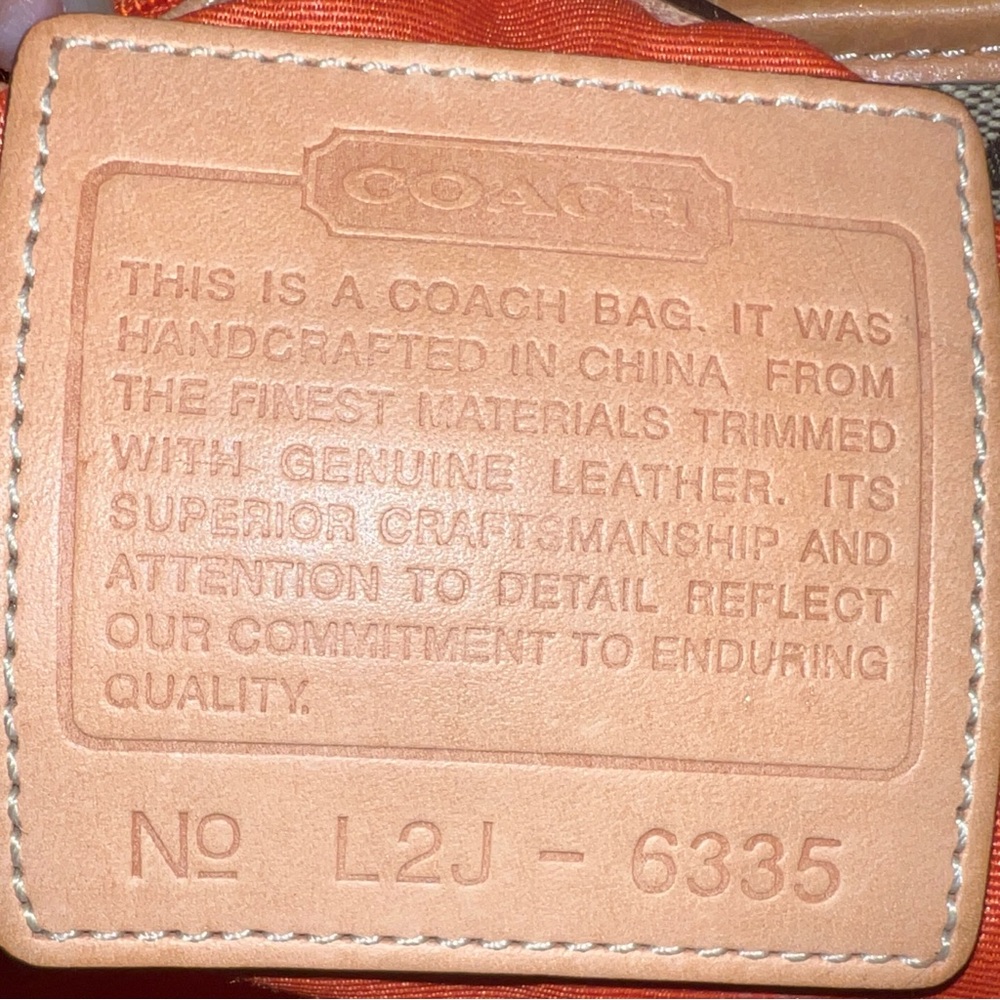 COACH Vintage Signature Canvas Leather Tote Bag | Style 6335 | GUC - Picture 9 of 11
